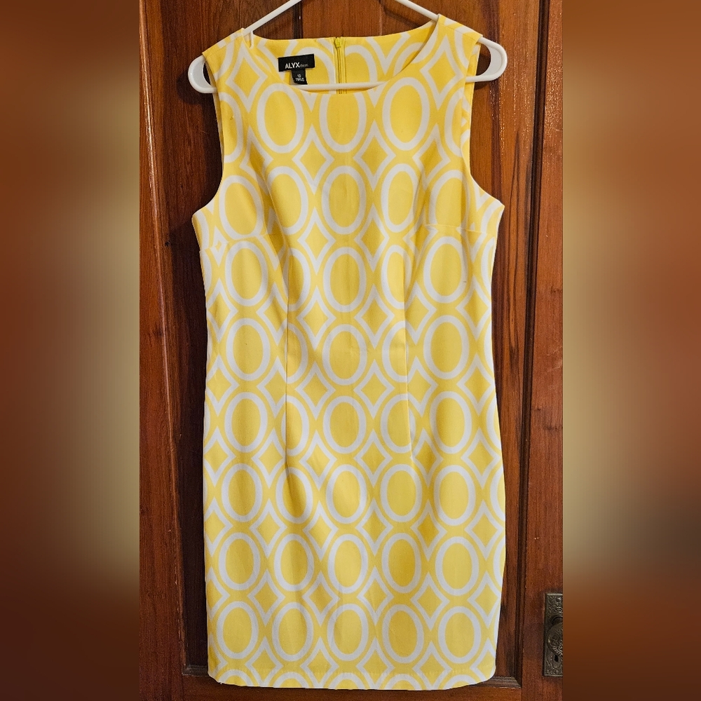 Yellow And White women's Dress.       #107